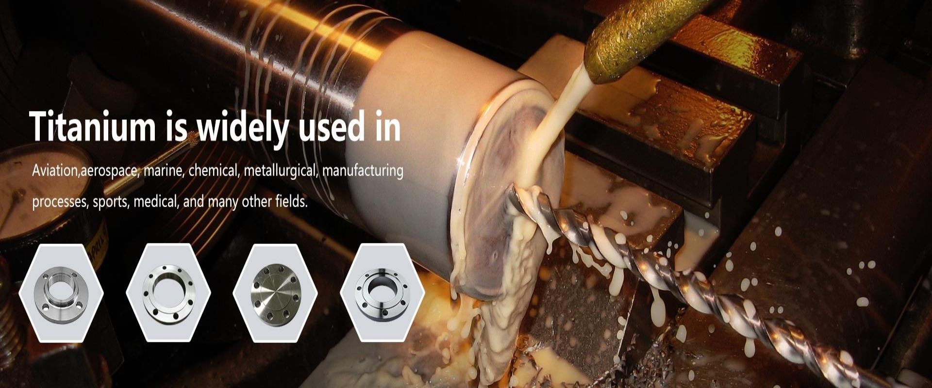Precision titanium flanges and pipe fittings for industrial systems